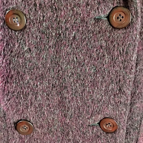 𝅺vintage Pavilion Dark Purple Wool Double Breasted Coat - Picture 3 of 7